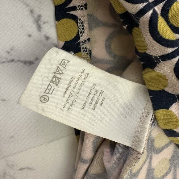 Boden Lily Jersey Knit Maxi Dress Size 4 Petite Yellow Blue Geometric Pockets - Picture 6 of 11